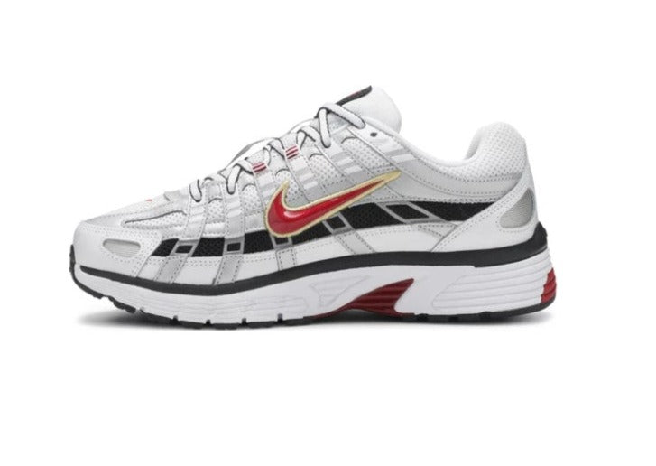 Nike P-6000 Metallic Silver Red