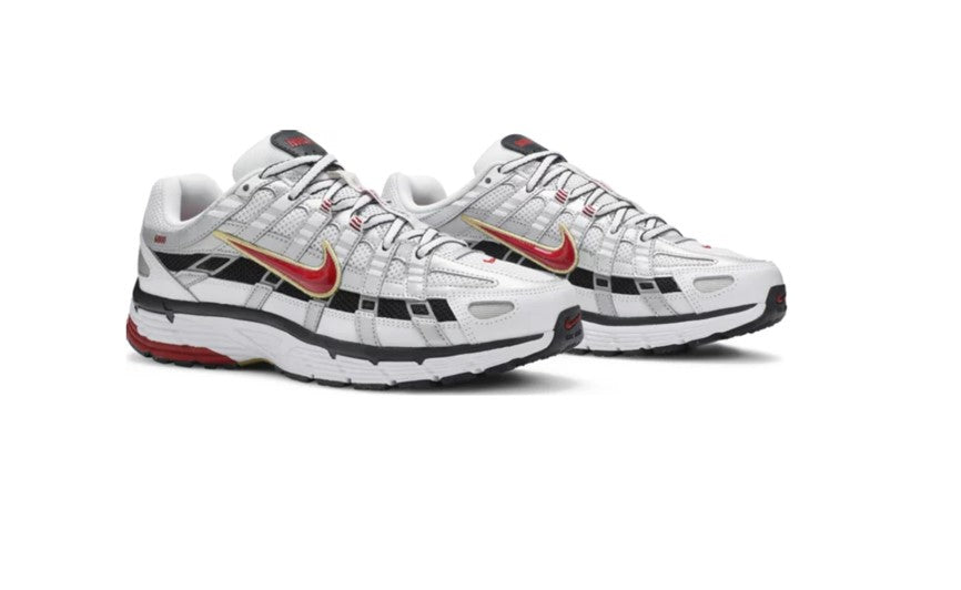 Nike P-6000 Metallic Silver Red